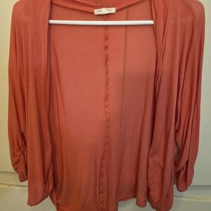 Active Basic Orange 3/4 Sleeve Relaxed Blouse